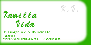 kamilla vida business card